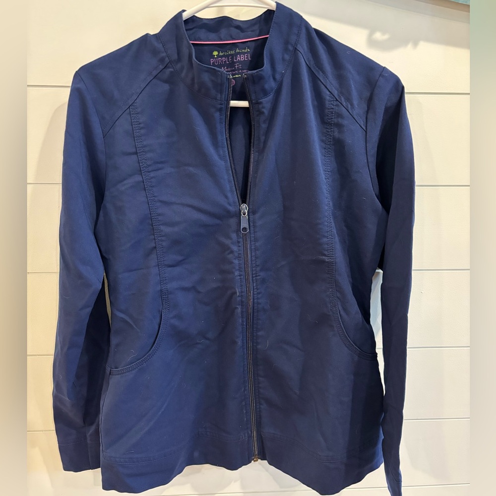 Healing hands purple label navy xs scrub jacket